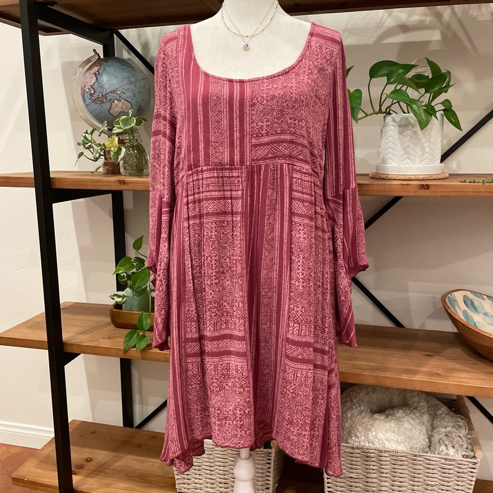 O'Neill Mauve Patterned Mini Dress